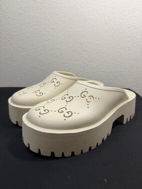 Gucci Platform Perforated G Sandals